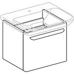 Geberit Waschtischunterschrank MYDAY 495x410x430mm Lack weiß hochglanz