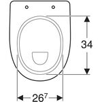 Geberit St.WC flach RENOVA COMFORT erhöht barrierefr Ab vertikal weiß KT