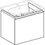 Geberit Waschtischunterschrank ACANTO 640x535x475mm La m lava Front Glas lava