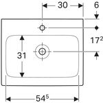 Geberit Waschtisch iCon m Hahnloch ohne Überlauf 600x485mm weiß