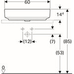 Geberit Aufsatzwaschtisch VariForm elliptisch 600x450mm m HLB m ÜL weiß
