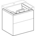 Geberit Waschtischunterschrank XENO² 580x530x462mm Lack matt/greige