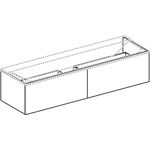 Geberit Waschtischunterschrank XENO² 1595x350x473mm Lack matt/weiß
