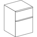 Geberit Seitenschrank Square SMYLE 450x600x470mm Lack sandgrau hochglanz