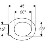 Geberit WC-Sitzring RENOVA COMFORT barrierefrei, antibakteriell weiß