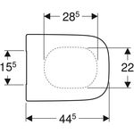 Geberit WC-Sitz RENOVA PLAN eckiges Design ohne Absenkautomatik weiß