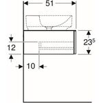 Geberit Unterschrank VariForm 1200x235x510mm lava matt