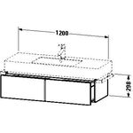 Duravit Waschtischunterbau VERO 446x1200x298mm leinen