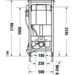 Duravit Wand-WC-Element DURASYSTEM 500x1148mm, Geruchsabsaugung, Trockenbau
