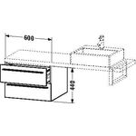 Duravit Konsolenunterschrank X-LARGE 440x600x548mm betongrau matt