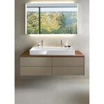 Duravit Massivholzkonsole XSQUARE 20x1400x550mm m Auss mttg NB massiv