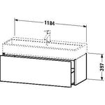 Duravit Waschtischunterbau XSQUARE 397x1184x460mm steingrau seidenmatt
