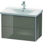 Duravit Waschtischunterbau XSQUARE 565x810x473mm flannel grey hochglanz