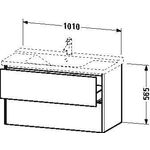 Duravit Waschtischunterbau XSQUARE 565x1010x473mm graphit matt