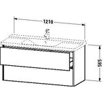 Duravit Waschtischunterbau XSQUARE 565x1210x473mm cappuccino hochglanz