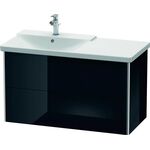 Duravit Waschtischunterbau XSQUARE Be li 565x1010x473mm schwarz hochglanz
