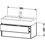 Duravit Waschtischunterbau XSQUARE 397x984x460mm lichtblau matt