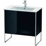 Duravit Waschtischunterbau XSQUARE 832x810x478mm schwarz hochglanz