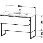 Duravit Waschtischunterbau XSQUARE 832x1210x478mm nordic weiß seidenmatt