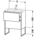 Duravit WT-Unterbau XSQUARE COMPACT 832x610x388mm aubergine seidenmatt