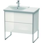 Duravit Waschtischunterbau XSQUARE Be links 805x810x473mm weiß hochglanz