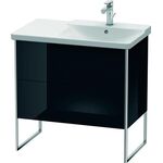 Duravit Waschtischunterbau XSQUARE Be re 805x810x473mm schwarz hochglanz