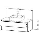 Duravit Waschtischunterbau XSQUARE 400x1200x548mm taupe matt