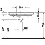 Duravit Möbelwaschtisch D-CODE MED o ÜL m HLB 850x480mm 1 Hahnloch weiß