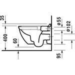 Duravit Wand-WC STARCK 3 RIMLESS tief, 360x540mm weiß