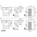 V&B Waschtisch ViCare 600x550mm mit ÜL we