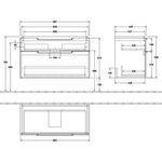 V&B Waschtischunterschrank SUBWAY 2.0 987x590x449mm White Wood