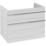 V&B Waschtischunterschrank VENTICELLO 753x590x502mm Griff chr White Wood