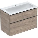 Geberit Waschtischunterschrank iCon 900x630x480mm m Möbel-WT NB hickory/Grif