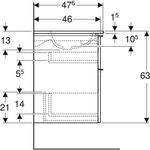 Geberit Waschtischunterschrank iCon 1200x630x480mm m Möbel-WT we matt/Griff