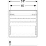 Geberit WT-Unterschrank RENOVA PLAN m 1 Sch. 700x606x446mm Fol. NB hickory h