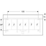 Geberit Lichtspiegel OPTION PLUS SQUARE Bel dir u ind sw matt/Aluminium elo 1350