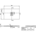 V&B Duschwanne SQUARO INFINITY R-eck1200x800x40mm grau