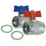 Multitubo Kugelhahn-Set 1" AG/MTx3/4" IG/FT