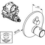 Kludi Brause-Therm.arm. O-CEAN/ZENTA UP chr