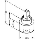 Kludi Steuereinheit 25mm m keramischen Scheiben