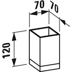 Laufen Becher KARTELL BOXY 70x70x120mm weiß