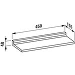 Laufen Ablage KARTELL 450x155x40mm schwarz