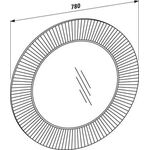 Laufen Spiegel KARTELL 780x780mm m LED-Beleuchtung kristallklar