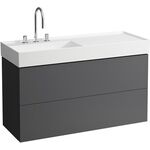 Laufen Waschtischunterbau KARTELL 600x1180x450mm 2 Schubladen schiefergrau