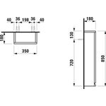Laufen Hängeschrank LAUFEN PRO kl 350x850x180mm Scharn. li we glänzend