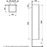 Laufen Hochschrank LAUFEN PRO 350x1650x335mm Scharn. rechts eiche hell