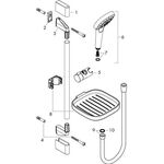 HG Brauseset CROMA SELECT E VARIO Unica´Croma Bsta 650mm weiß/chrom