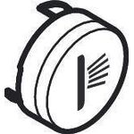 HG Druckknopf Symbol Seitenbrause weiß