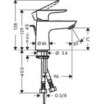 HG Einhebel-Waschtischmischer 80 TALIS E DN 15 LowFlow m Ablgrt G 1 1/4Zoll chro