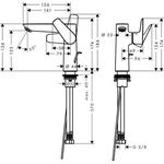 HG EH-WT-MI TALIS E 150 mit Ablaufgarnitur G 1 1/4Zoll chrom